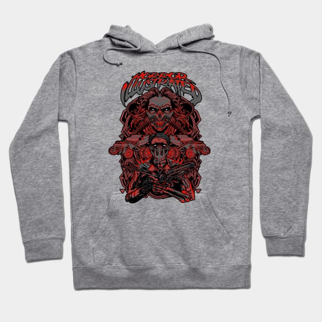 HORROR ILLUSTRATED MAD MAX RED Hoodie by AtomicMadhouse